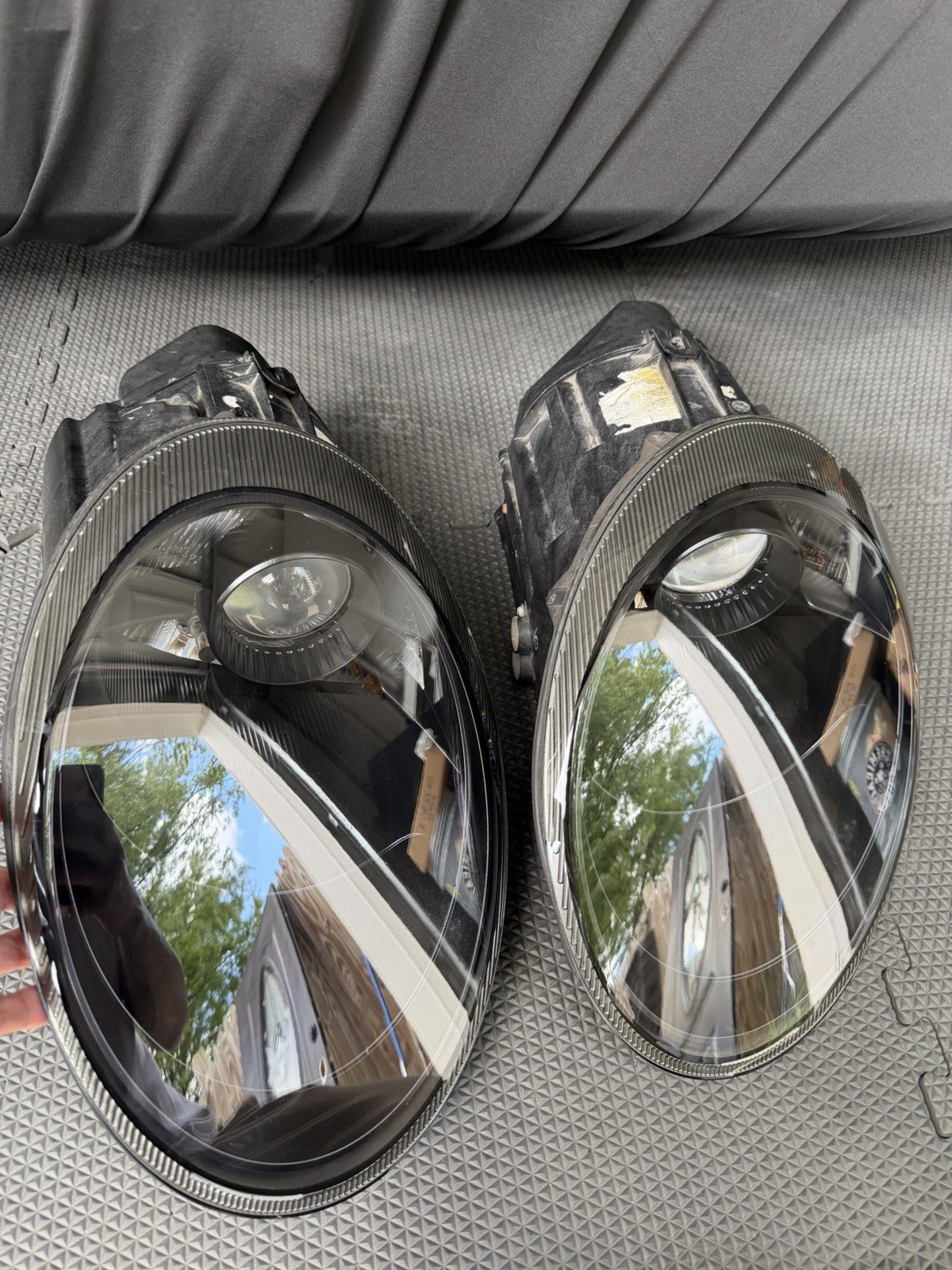Porsche 997 Oem Headlights blackout Pair Set Porsche 997 Oem Headlights blackout Pair Set