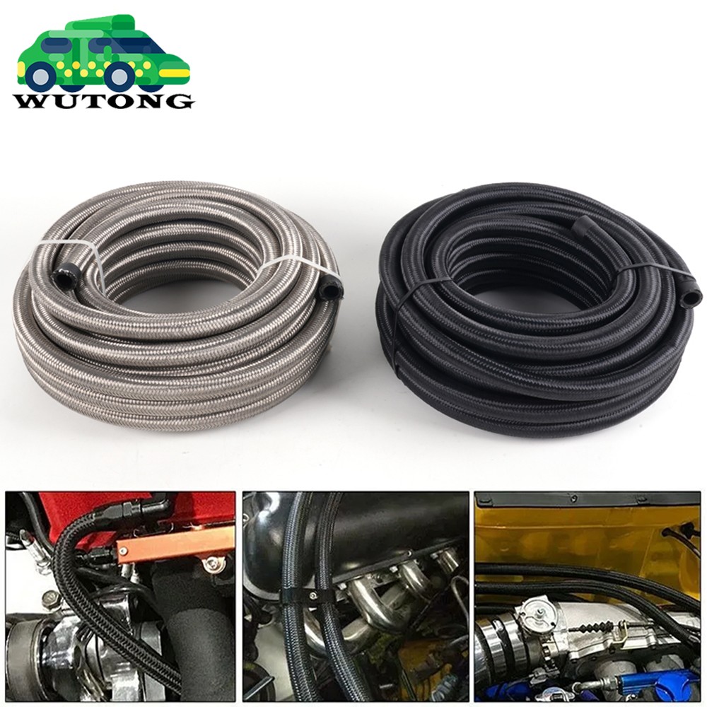 4AN-6AN-8AN-10AN-12AN CPE Fuel Line Nylon & Stainless Steel Braided Fuel Hose 4AN-6AN-8AN-10AN-12AN CPE Fuel Line Nylon & Stainless Steel Braided Fuel Hose