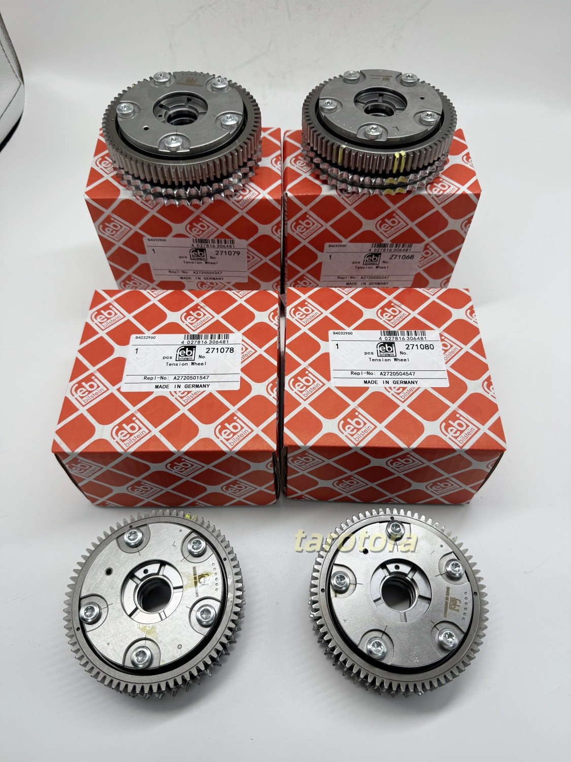 Intake & Exhaust 4X febi Camshaft Adjuster Kit Fit For Mercedes Benz W164 W203