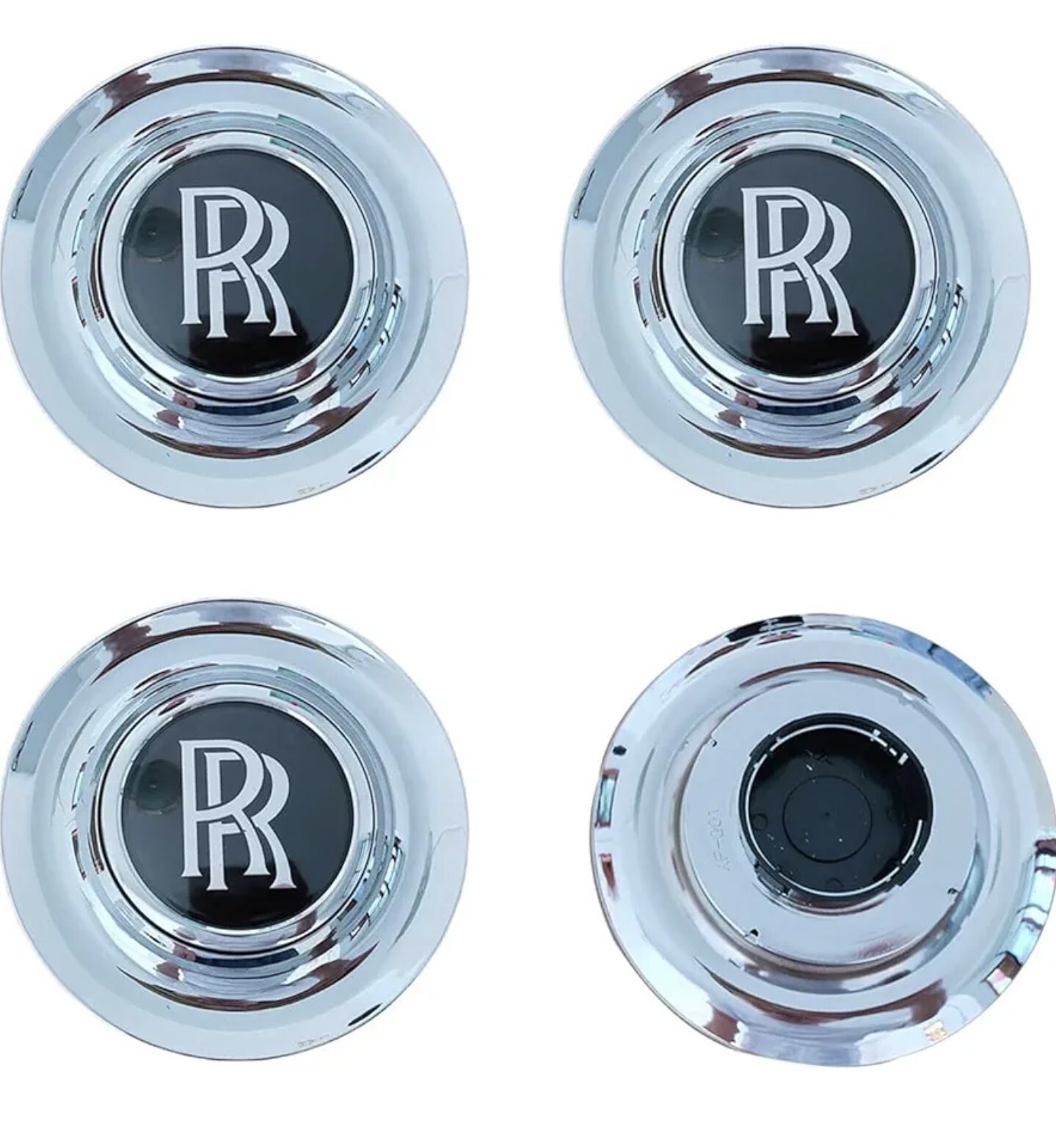 4 Custom Rolls .-Royce 183mm Floating Wheel Center Caps Set. All Models In Stock