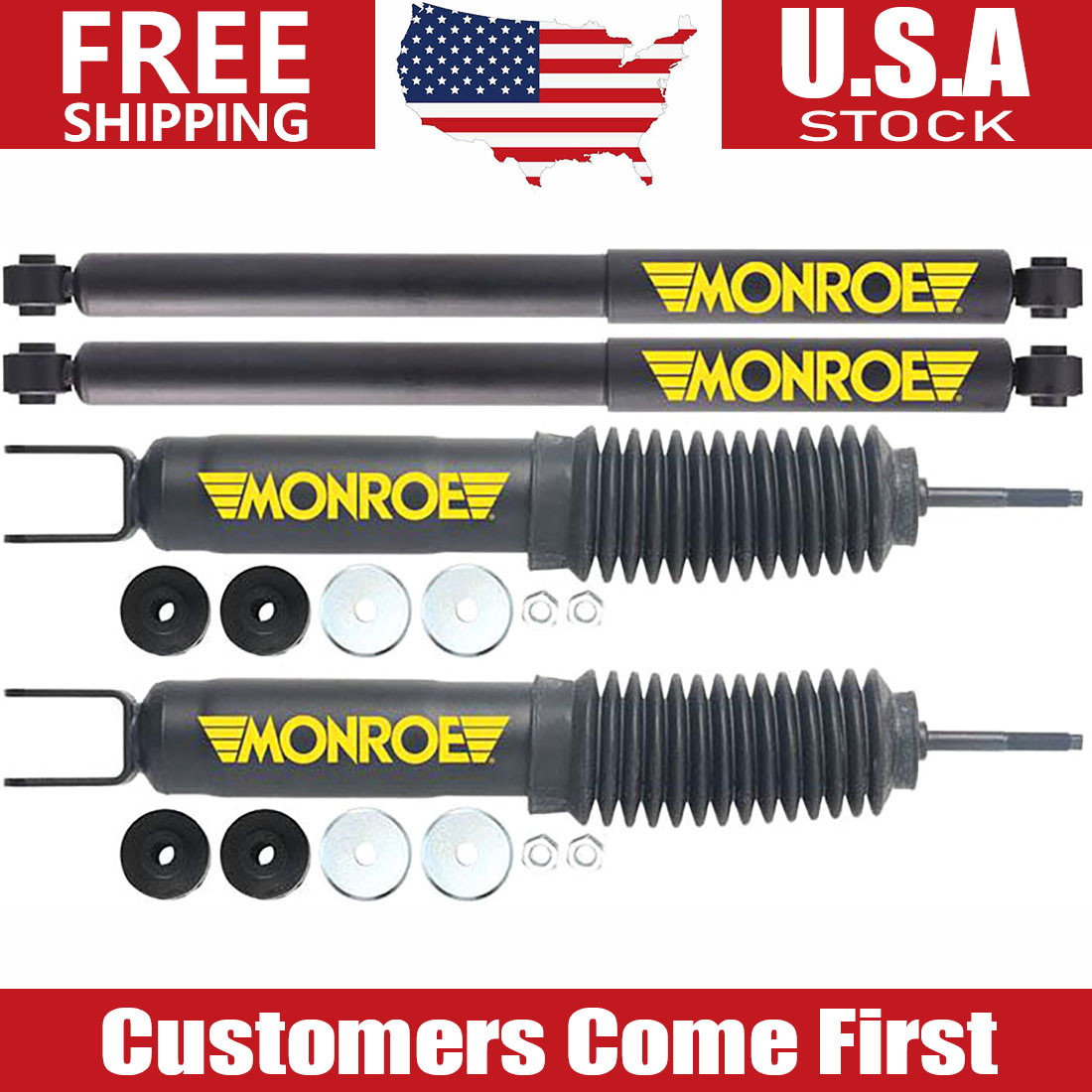 4x4 Monroe Matic Plus Shocks Struts Kit for 1999-2006 Chevy Silverado 1500 4WD