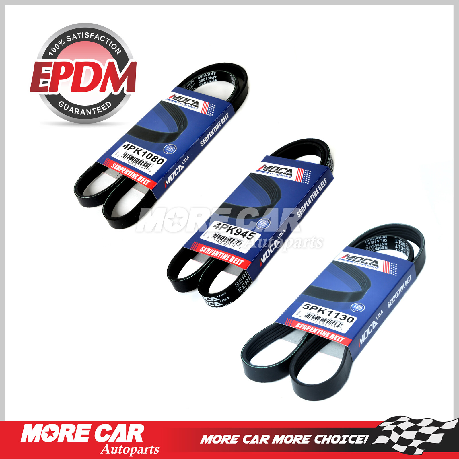 EPDM 3PC Serpentine Drive Belt Set Alternator- A/C-PS for 03-07 Kia Sorento 3.5L EPDM 3PC Serpentine Drive Belt Set Alternator- A/C-PS for 03-07 Kia Sorento 3.5L