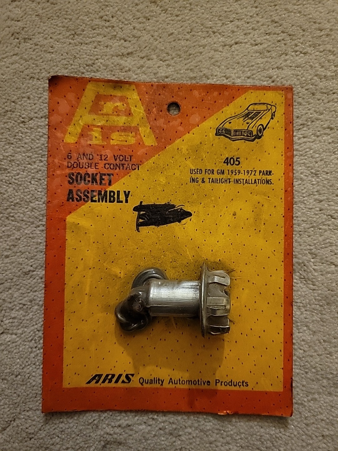 VINTAGE 1959-1972 GM VEHICLES ARIS LAMP SOCKET ASSEMBLY Park & Tailight #405