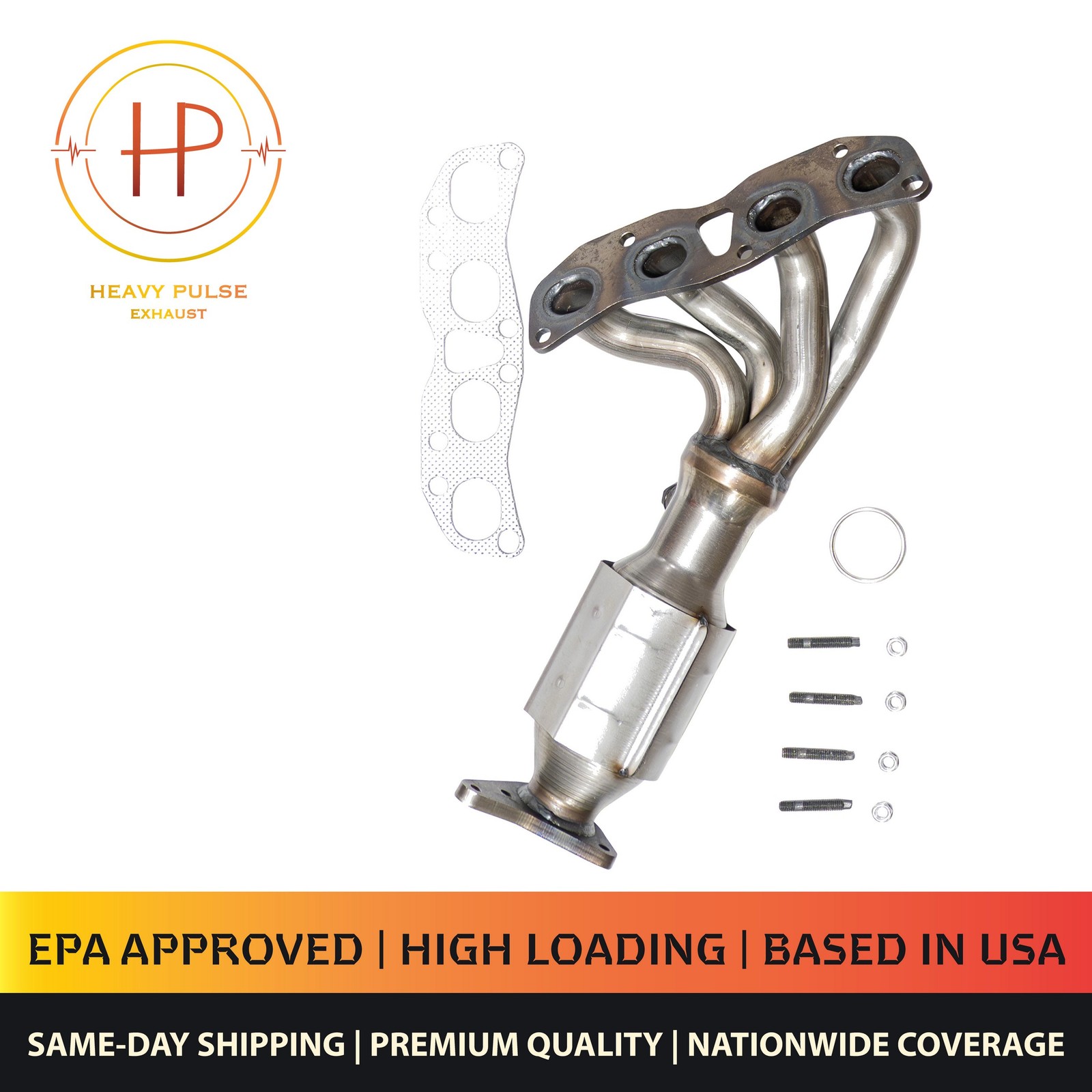 Front Catalytic Converter with Integrated Exhaust Manifold for 2008-2010 Nissan