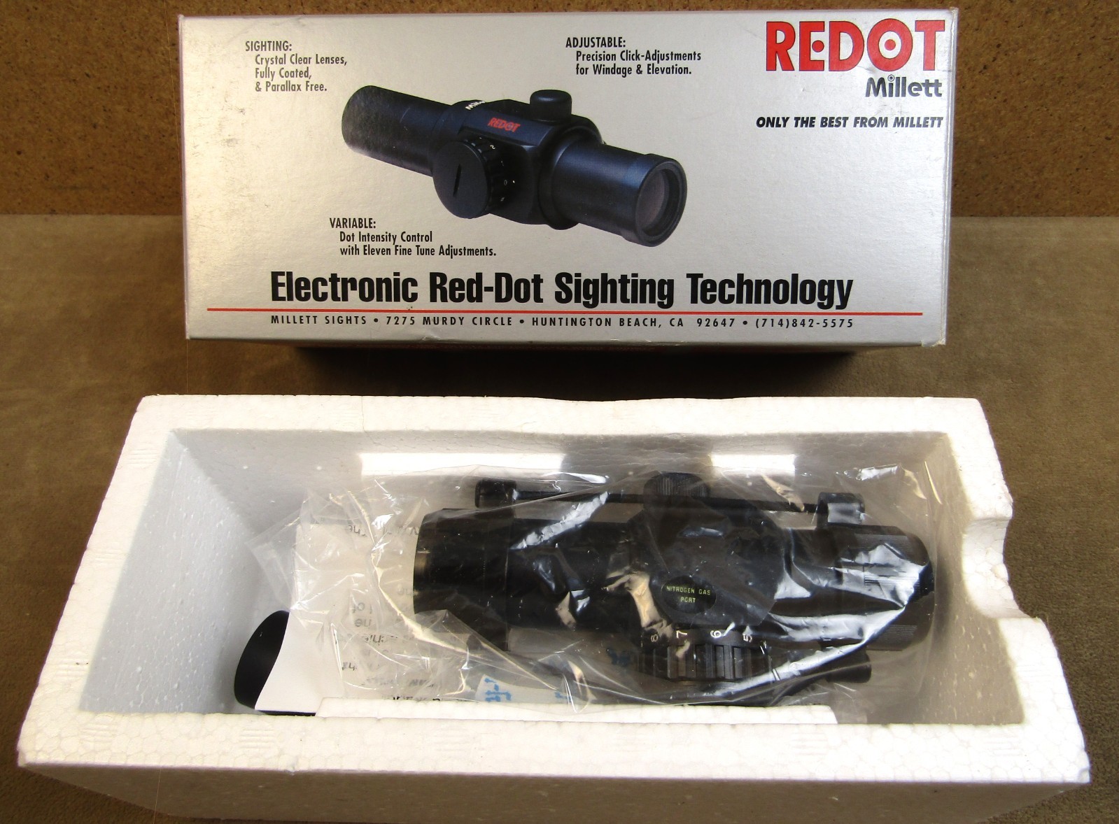 NOS MILLETT REDOT NO.SP1 ELECTRONIC RED DOT SHOTGUN RIFLE GUN SIGHT 1\
