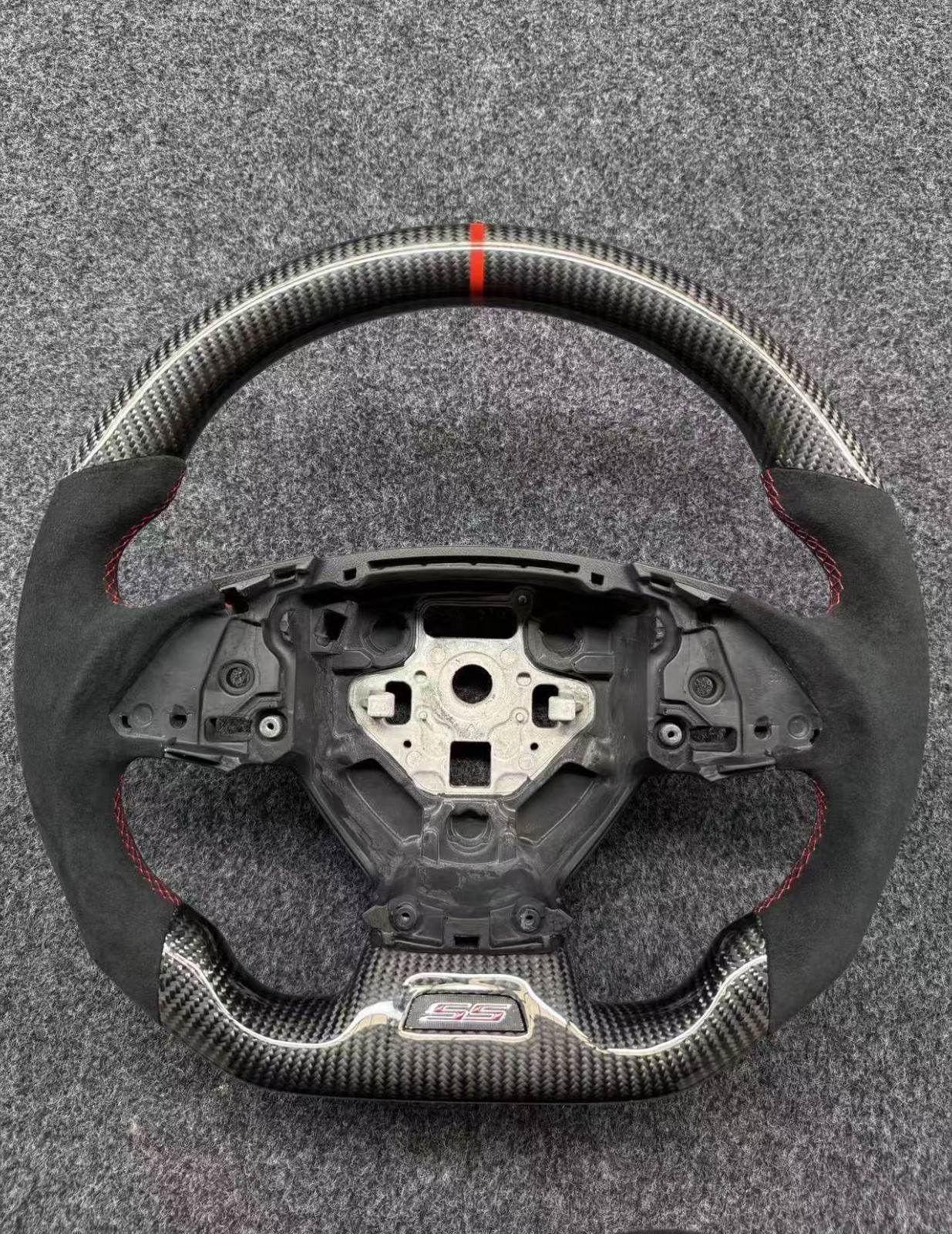 Carbon Fiber Alcantara Steering Wheel Fit for Chevrolet Camaro ZL1 SS 2016-2024