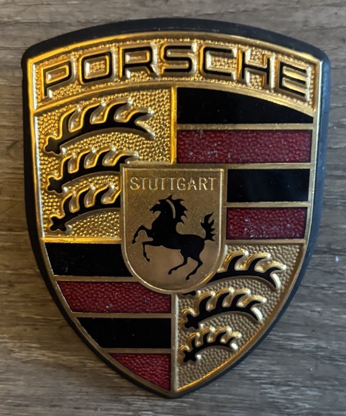 STUTTGART Porsche 991 559 211 01 OEM Hood Emblem 911 / Boxter / Macan / Cayman