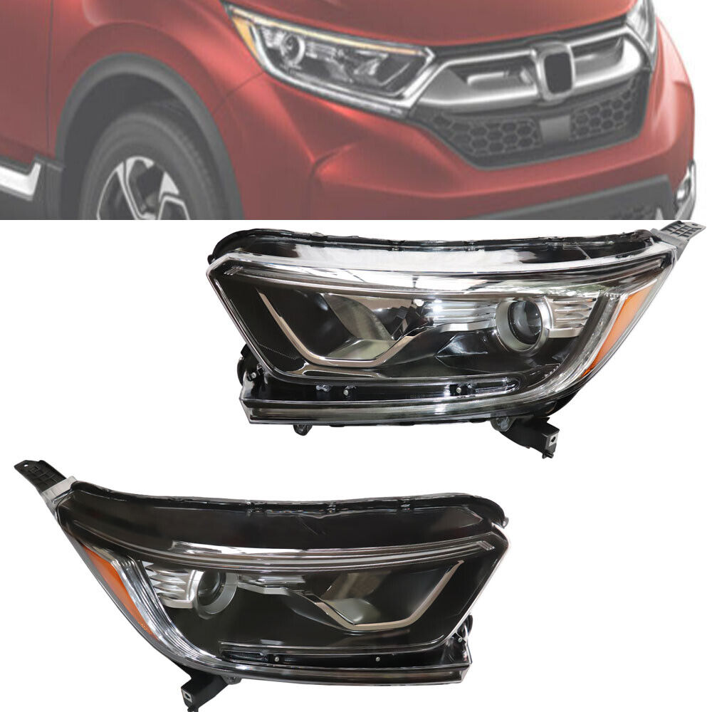 Headlight Replacement for 2017-2021 Honda CRV LX EX EXL Halogen Left Right Pair