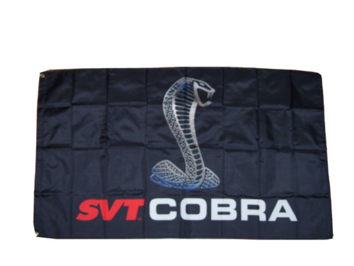 SVT COBRA 3'X5' FLAG BANNER FORD SHELBY GARAGE MAN CAVE GT500 FAST SHIPPING SVT COBRA 3'X5' FLAG BANNER FORD SHELBY GARAGE MAN CAVE GT500 FAST SHIPPING