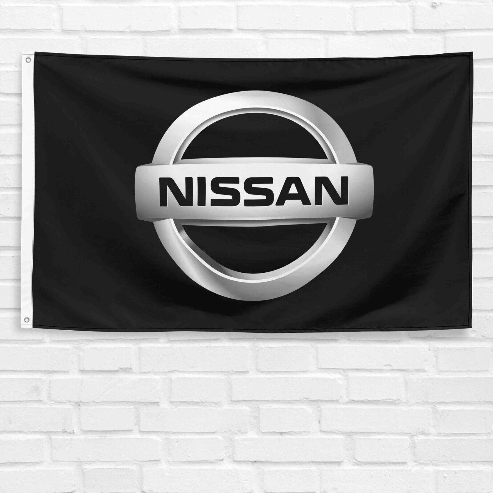 Nissan Logo 3x5 ft Flag Banner Car Racing Show HKS JDM GTR Nismo Datsun Sign