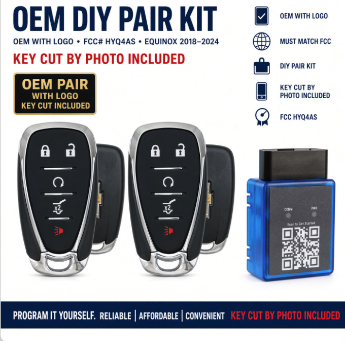 OEM PAIR 2018-2024 CHEVROLET EQUINOX smart keyless entry remote key fob HYQ4AS OEM PAIR 2018-2024 CHEVROLET EQUINOX smart keyless entry remote key fob HYQ4AS