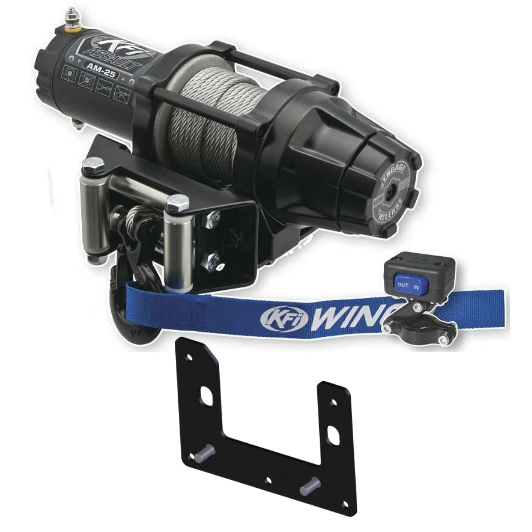 KFI 2500lbs Assault Winch & Mount 2021-2026 Polaris Sportsman 450 Utility HD LE