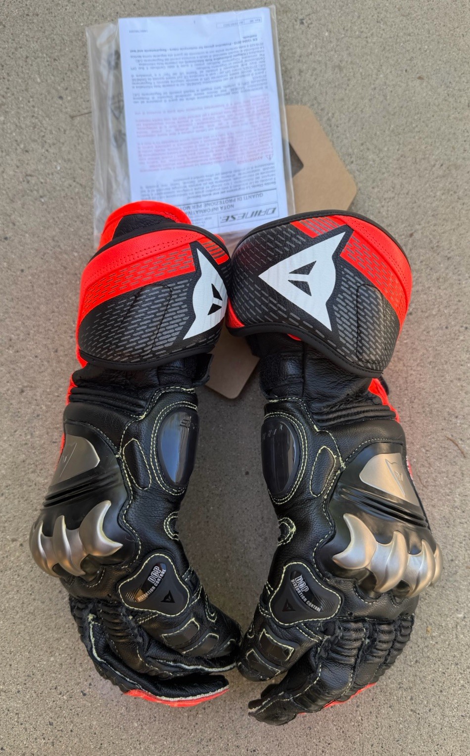 Dainese - Full Metal 7 Gloves - Black / Red FLUO Size L Dainese - Full Metal 7 Gloves - Black / Red FLUO Size L