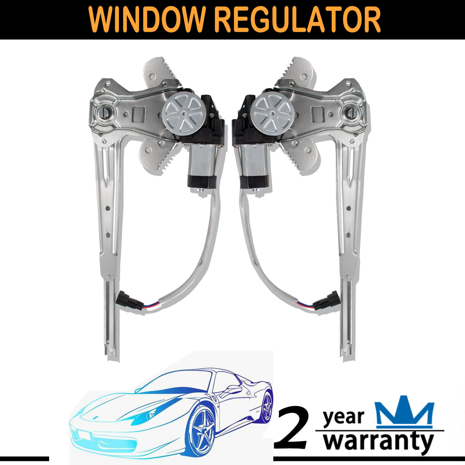 Rear L&R Power Window Regulator And Motor Assembly Fit 02-06 sentra