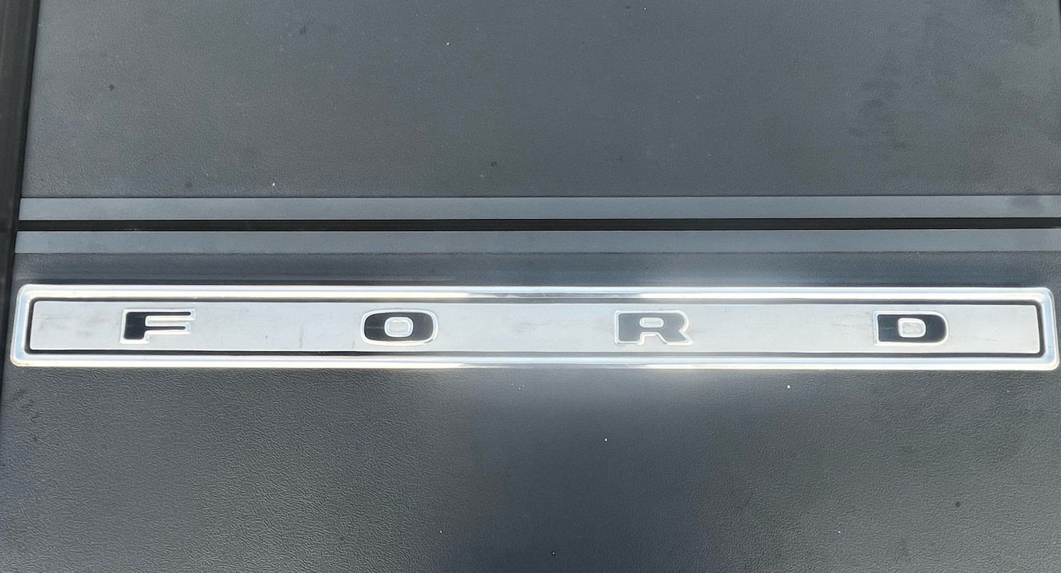 1973-79 Ford F-150 F-250 F-350 Aluminum Tailgate Trim Molding Panel Black Letter 1973-79 Ford F-150 F-250 F-350 Aluminum Tailgate Trim Molding Panel Black Letter