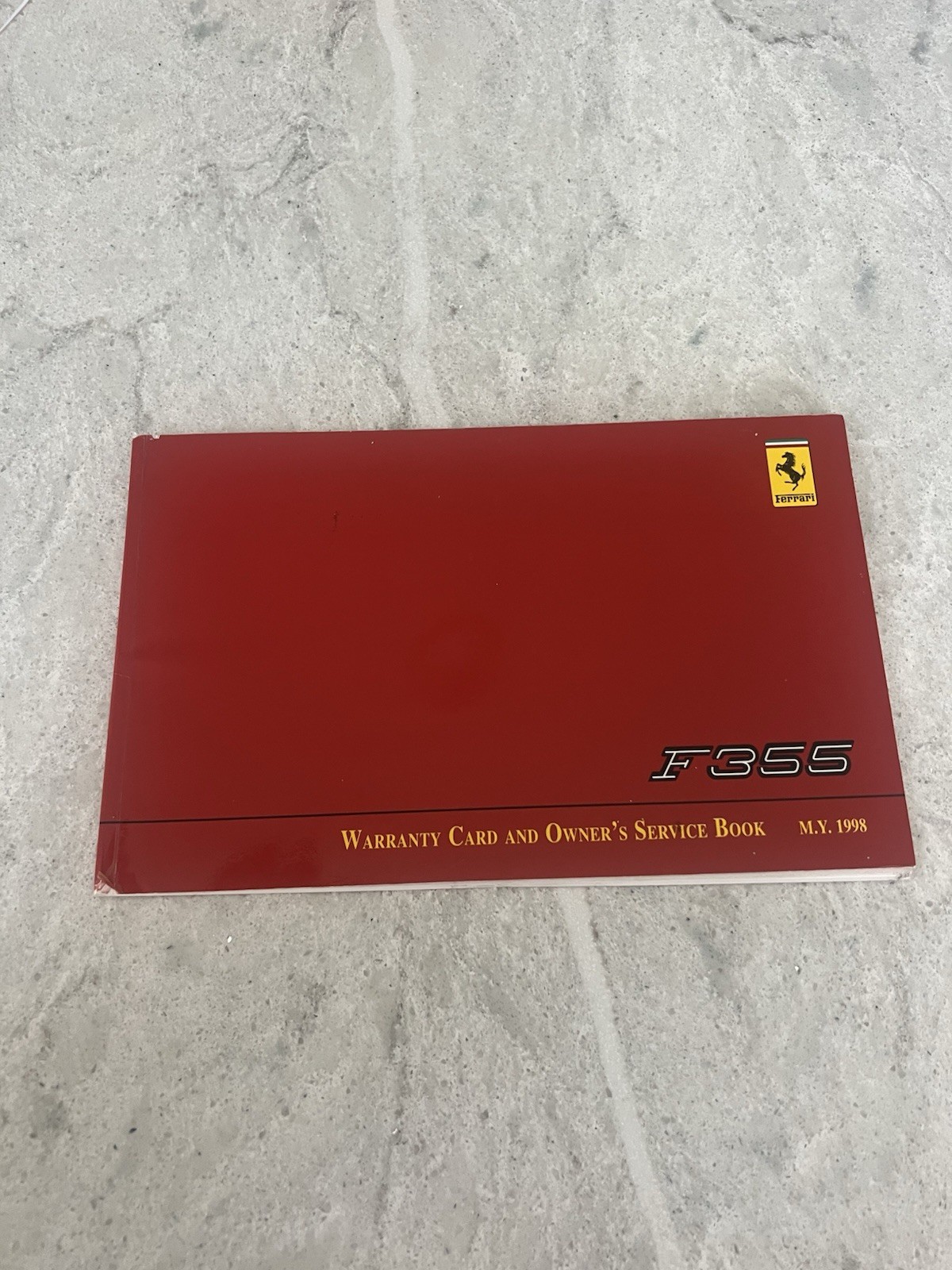 1998 Ferrari F355 Warranty & Owner's Service Book 1998 Ferrari F355 Warranty & Owner's Service Book