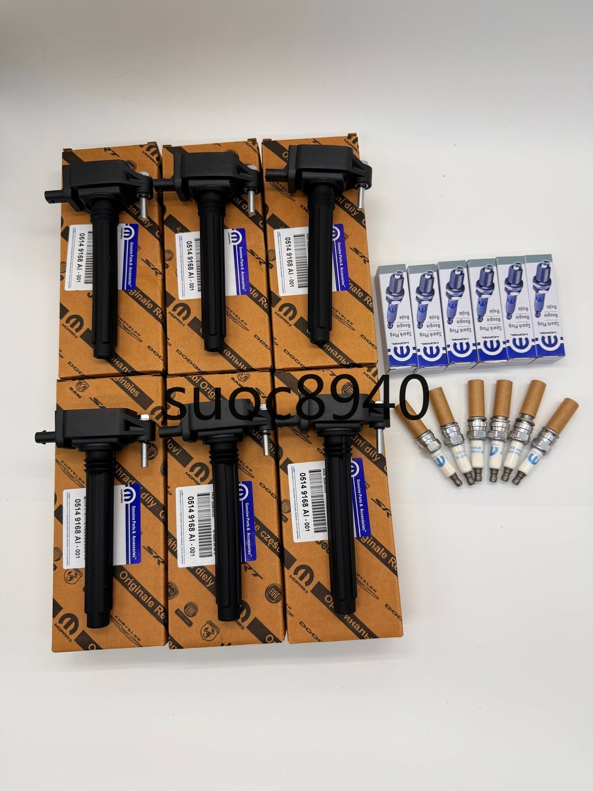 6x Ignition Coils & Mopar Spark Plugs For Chrysler Dodge Jeep Ram 3.6L OEM UF648