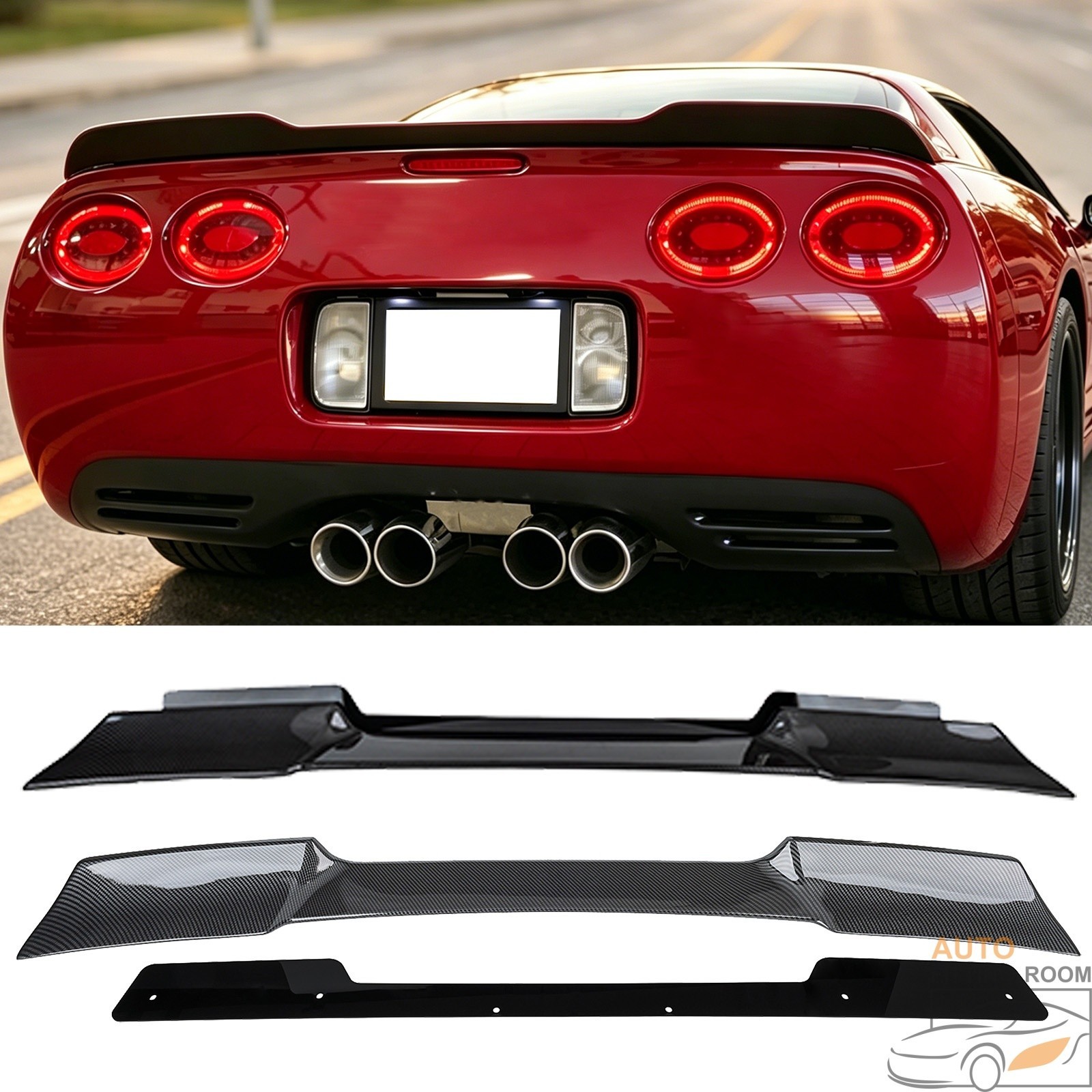 Rear Trunk Wing Spoiler for 97-04 Chevrolet Corvette C5 ZR1 Extended Carbon Fibe Rear Trunk Wing Spoiler for 97-04 Chevrolet Corvette C5 ZR1 Extended Carbon Fibe