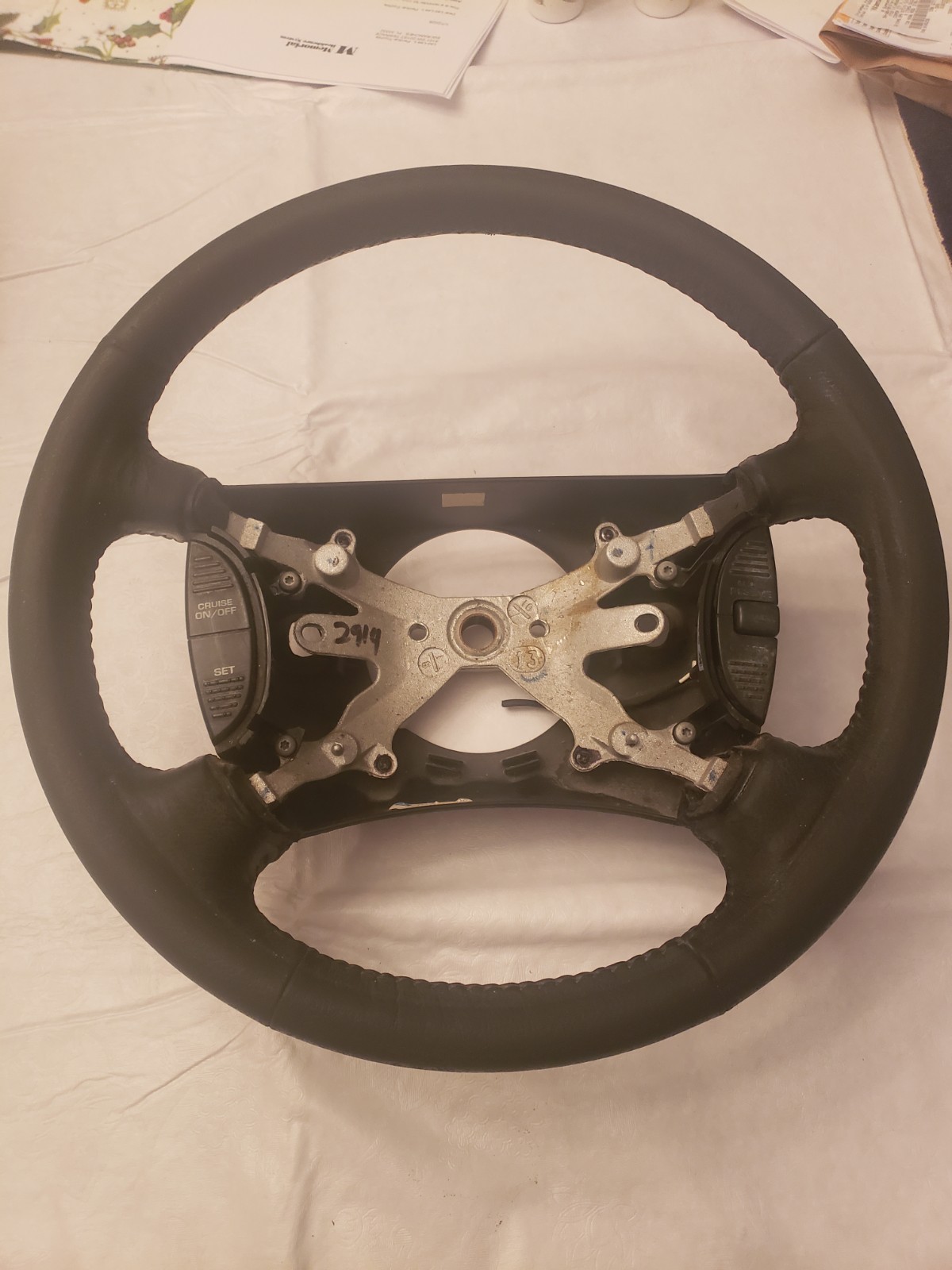 1998 to 2002 Dodge ram 2ND Gen Leather Wrapped Steering Wheel 1998 to 2002 Dodge ram 2ND Gen Leather Wrapped Steering Wheel