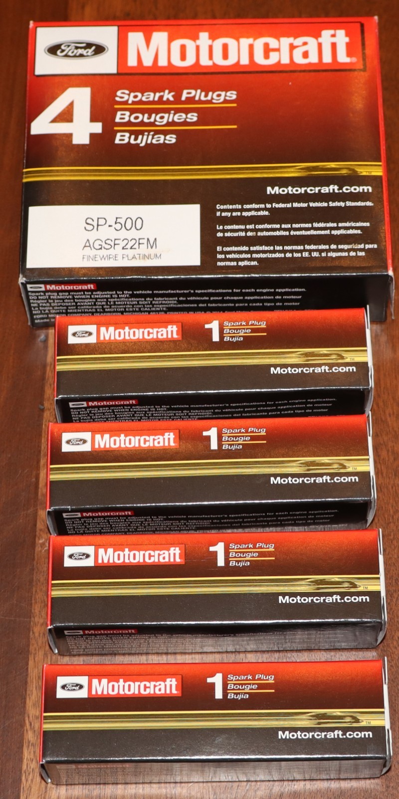SET OF 4 FORD MOTORCRAFT SP500 PLATINUM SPARK PLUGS EXPLORER RANGER TAURUS SET OF 4 FORD MOTORCRAFT SP500 PLATINUM SPARK PLUGS EXPLORER RANGER TAURUS