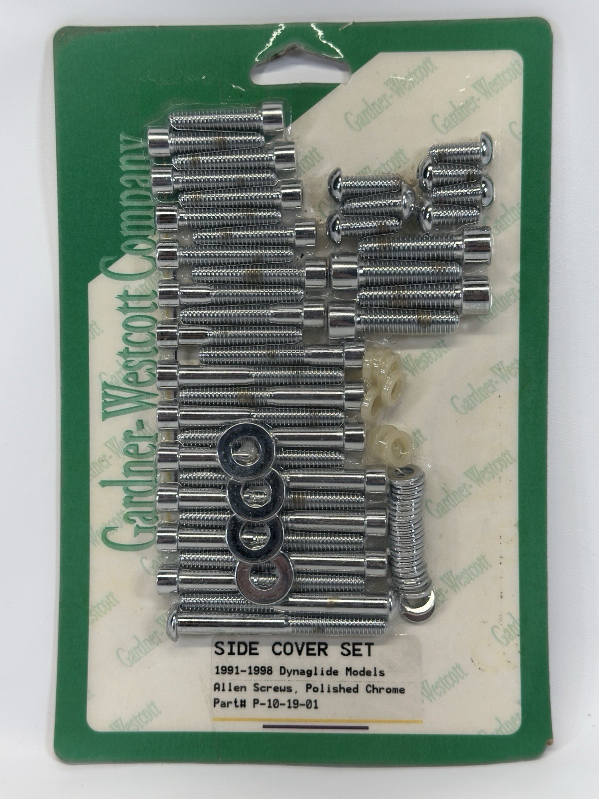 91-98 Harley Dyna Polish Chrome Allen Bolt Hardware Kit Cam Prim Trans SideCover