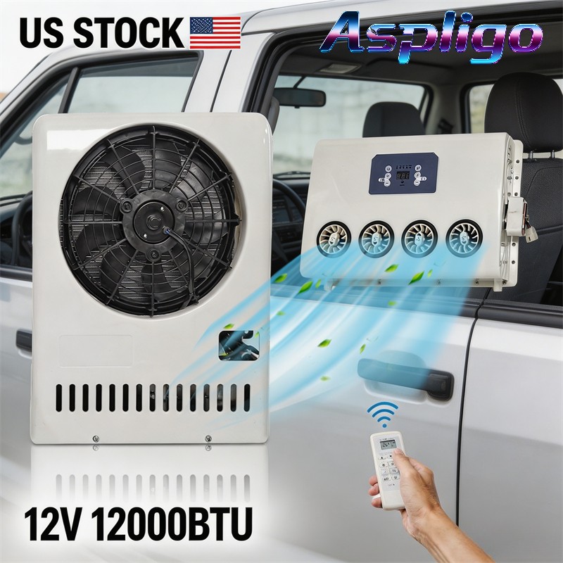 12V Semi Truck Air Conditioner Split AC Kit Air Conditioning fit Bus RV 