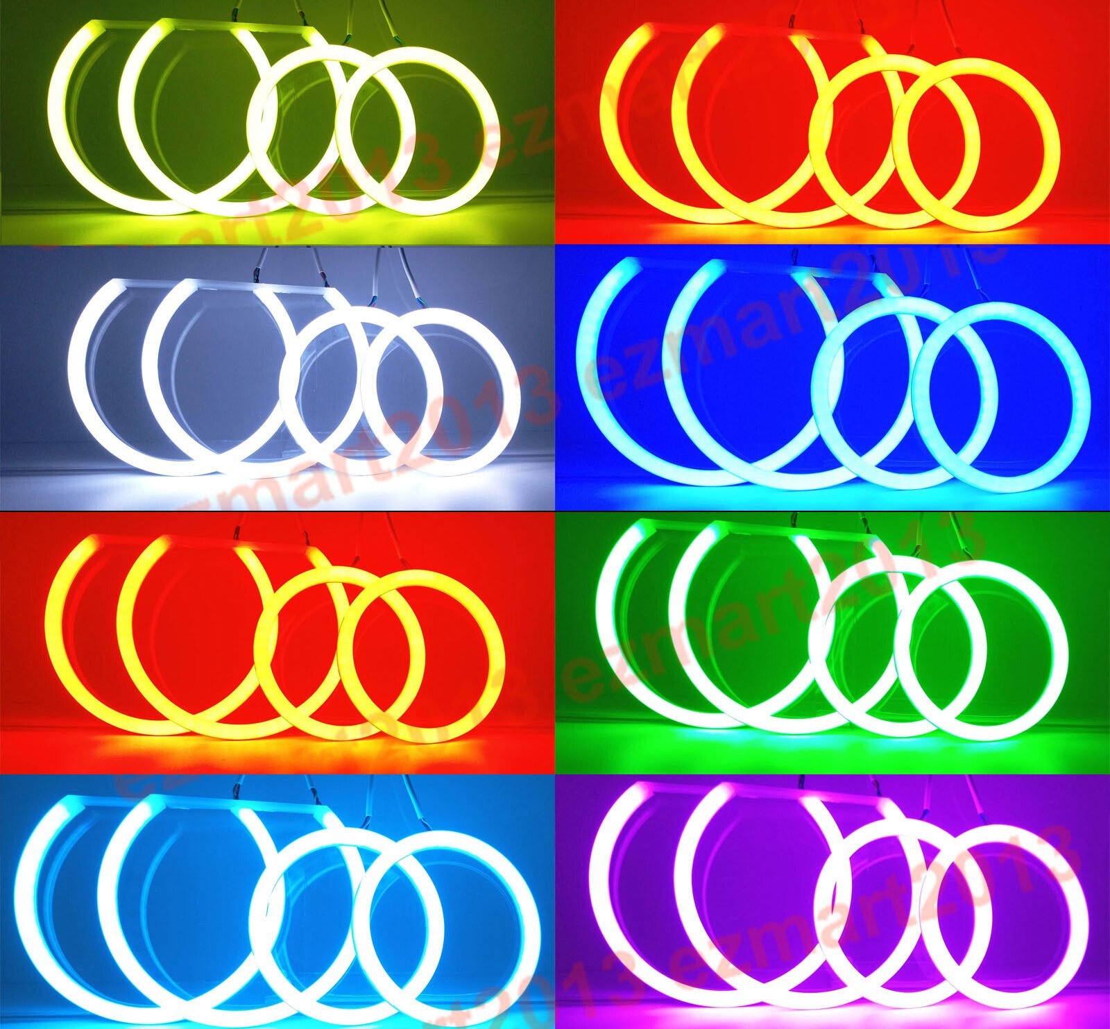 for Vauxhall VXR8 2007-2013 headlight RGB LED halo ring DRL Blue tooth flash APP for Vauxhall VXR8 2007-2013 headlight RGB LED halo ring DRL Blue tooth flash APP