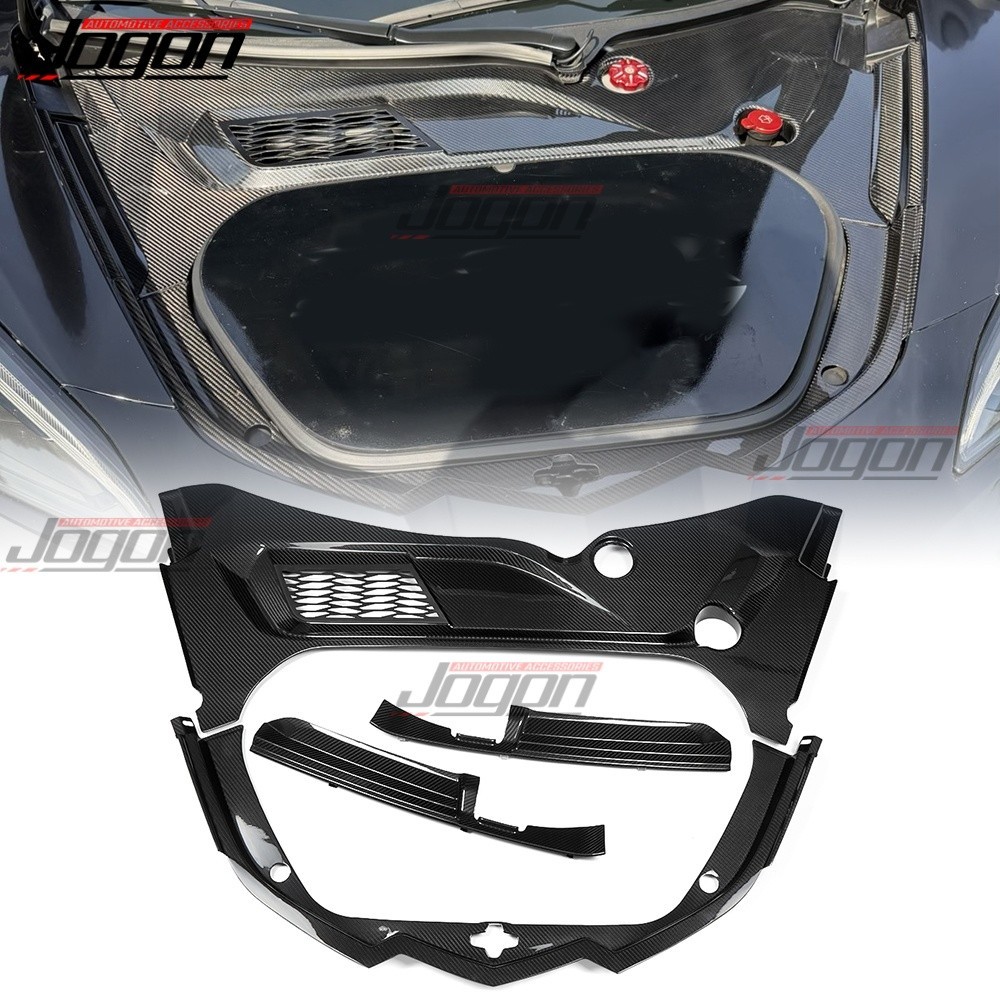 Carbon Fiber Frunk Surround Panel Trim Kit For Corvette C8 Z06 E-Ray Stingray Carbon Fiber Frunk Surround Panel Trim Kit For Corvette C8 Z06 E-Ray Stingray