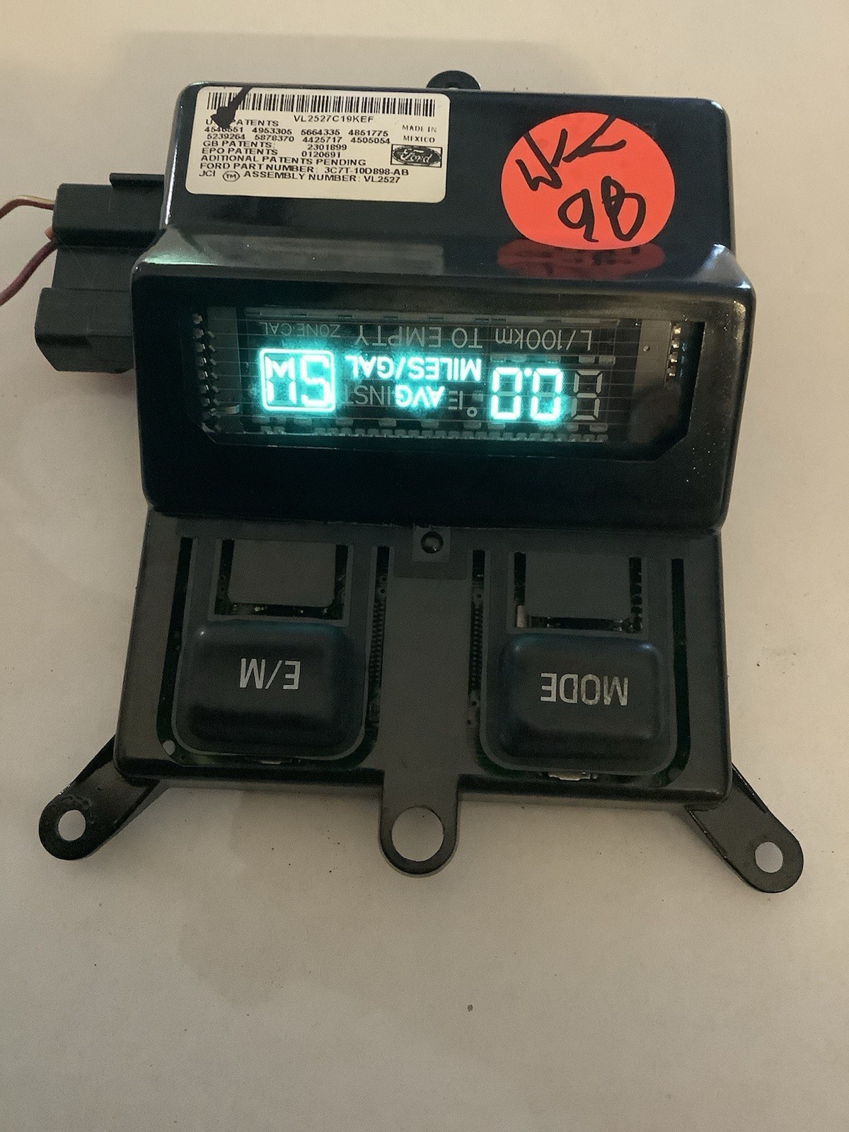 99-04 FORD F250 F350 OVERHEAD CONSOLE TRIP COMPUTER , COMPASS ,  DISPLAY Rebuilt
