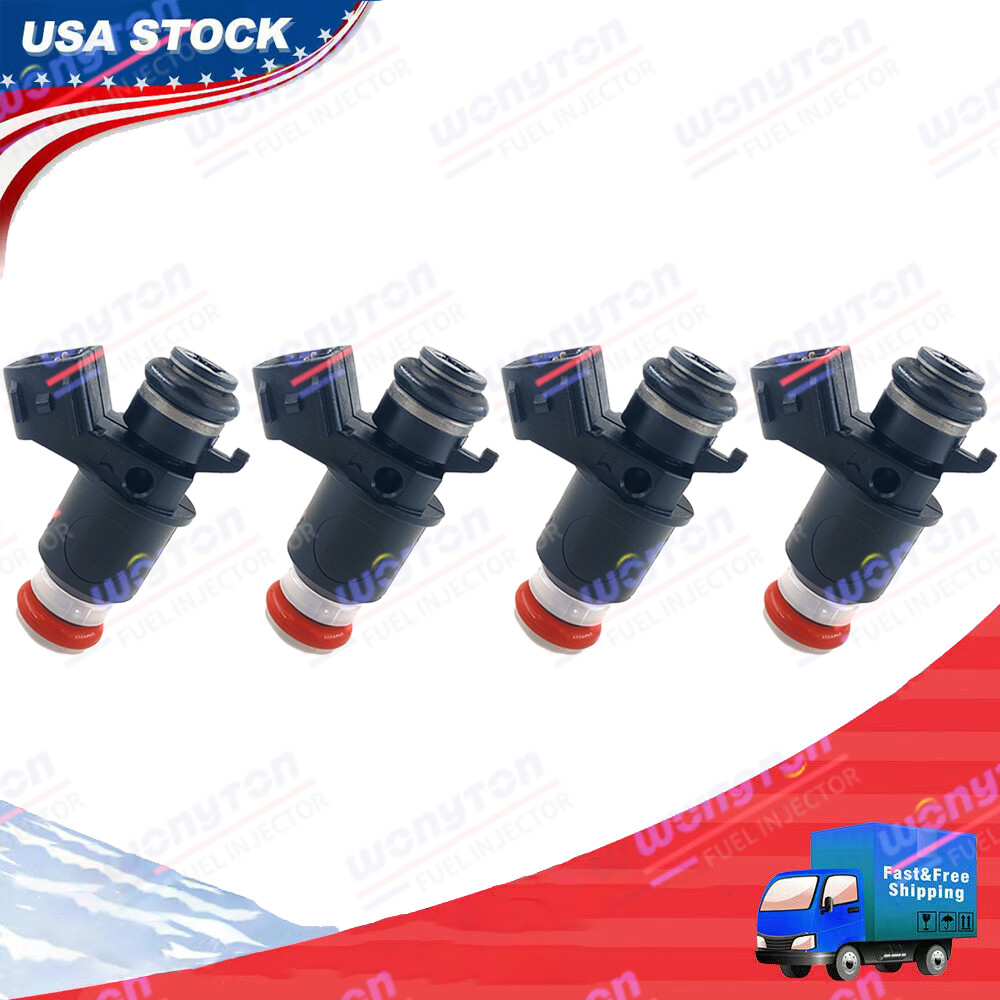 4Pcs 8 Holes Fuel Injectors 16450-HW1-672 For Honda Aquatrax F-12X R-12 02-07