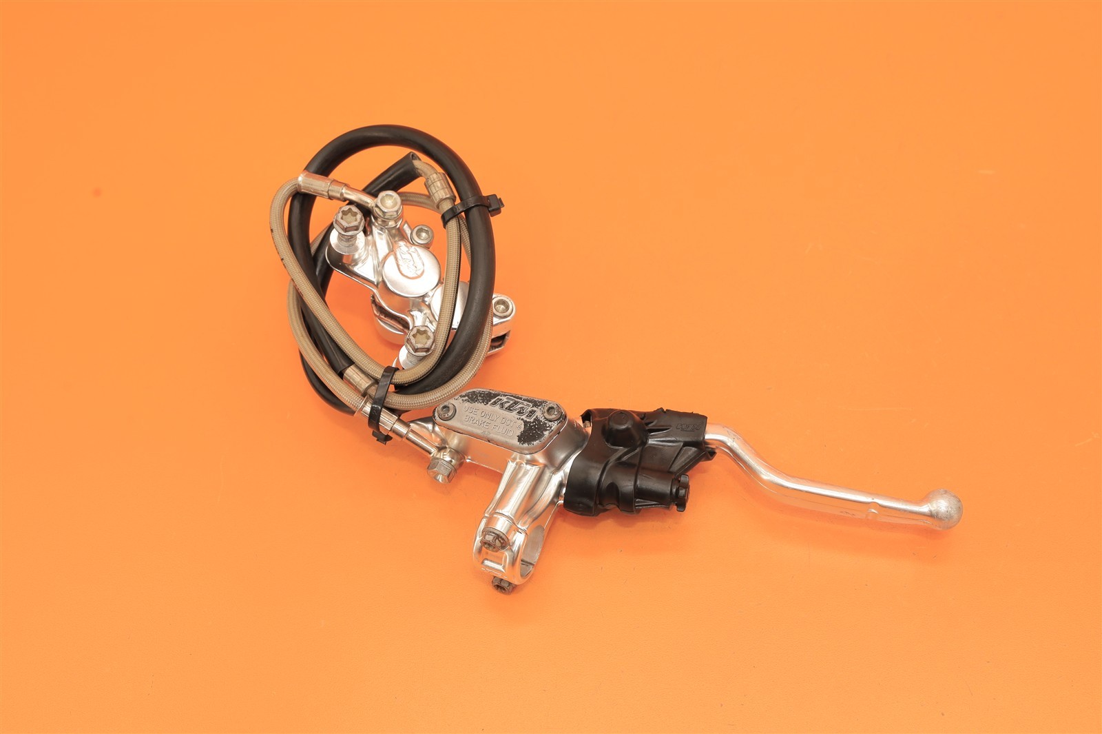 2011 03-11 KTM 85SX 85 OEM Front Brake Caliper Bracket Master Cylinder Hose Arm