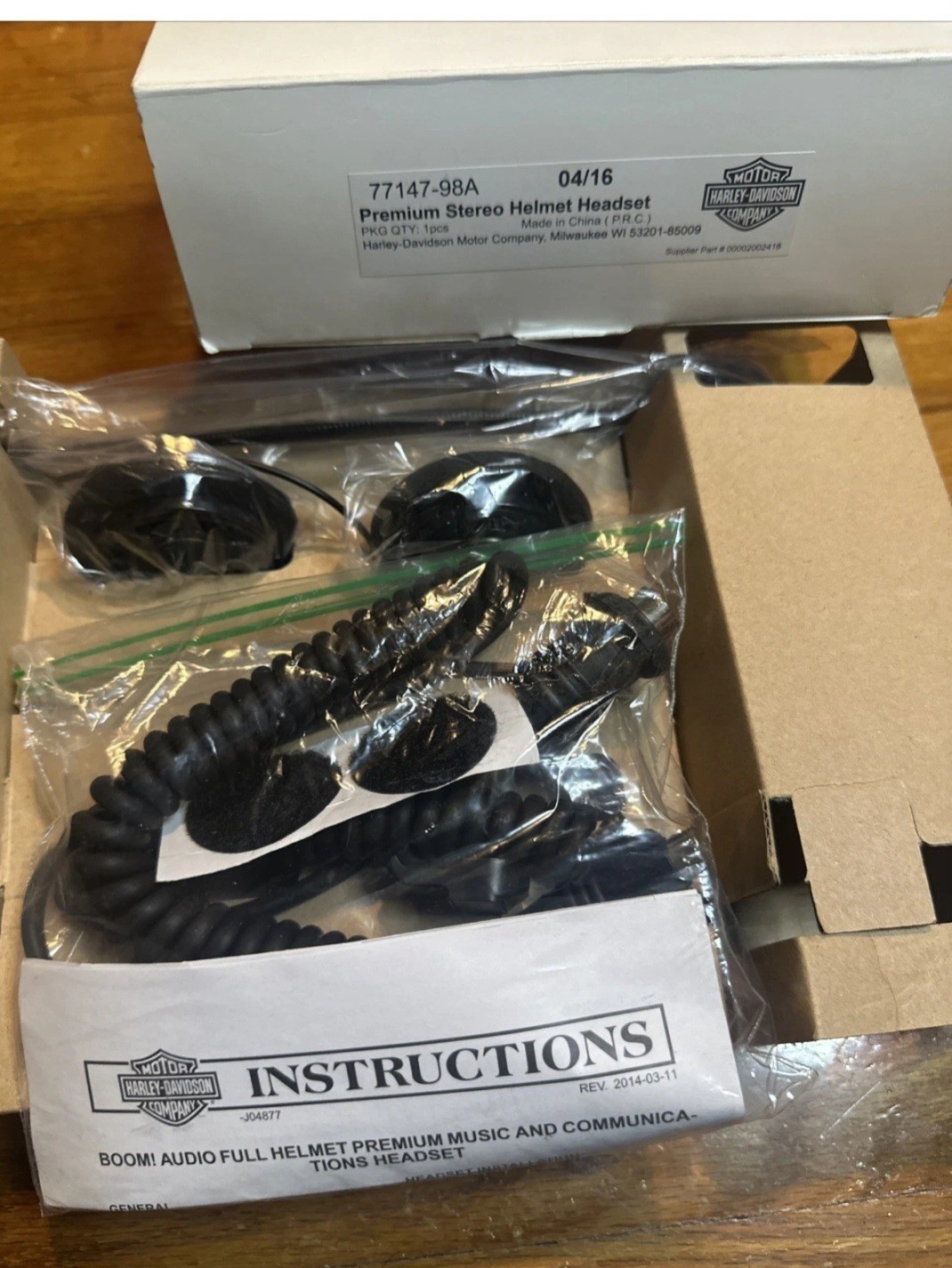 2 Harley Davidson 77147-98A Premium Stereo Helmet Headsets New Open Box OEM 2 Harley Davidson 77147-98A Premium Stereo Helmet Headsets New Open Box OEM