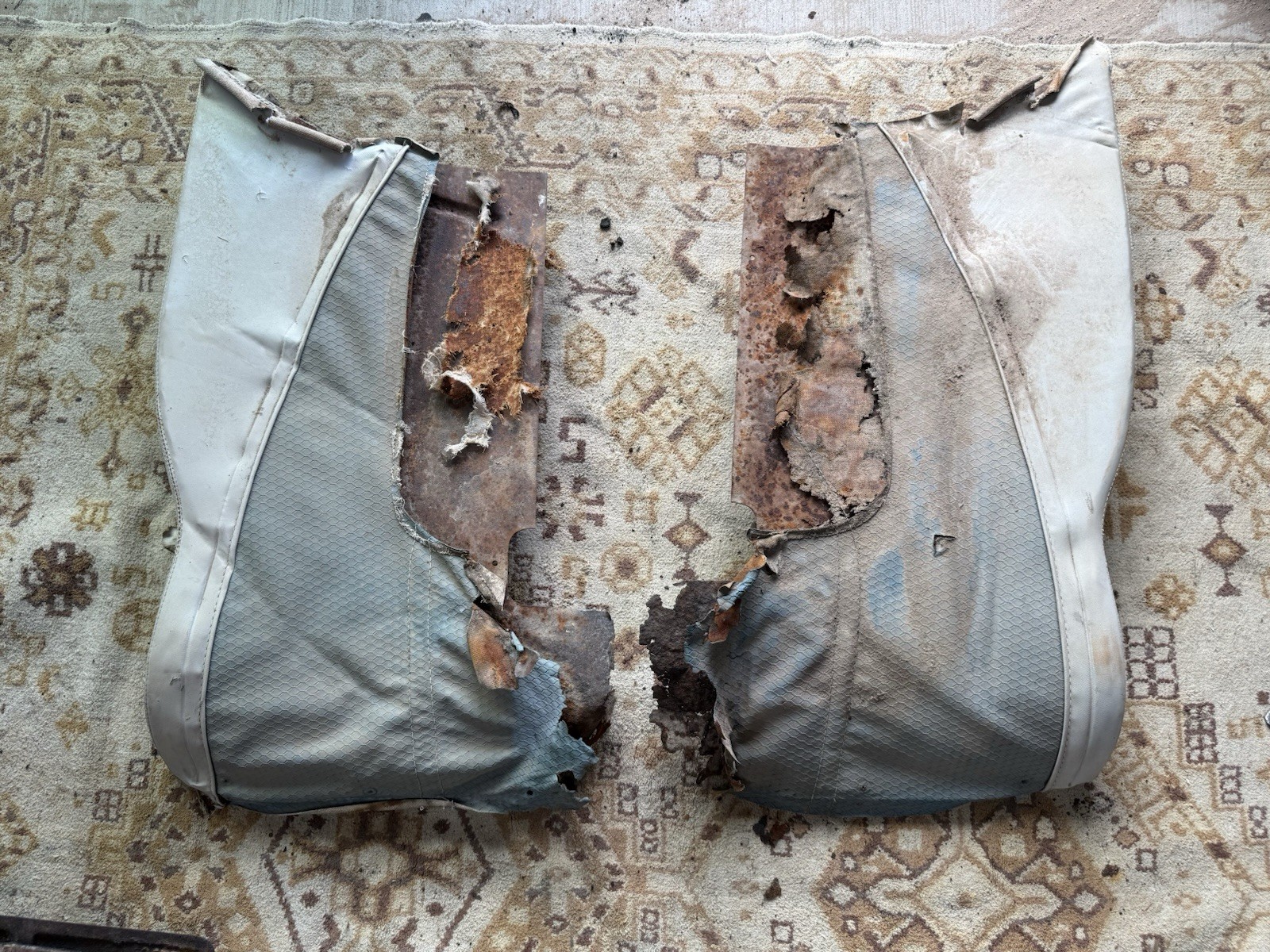 1957 Cadillac Coupe DeVille Series 62 Rear Interior Armrest Panel Metal Cores