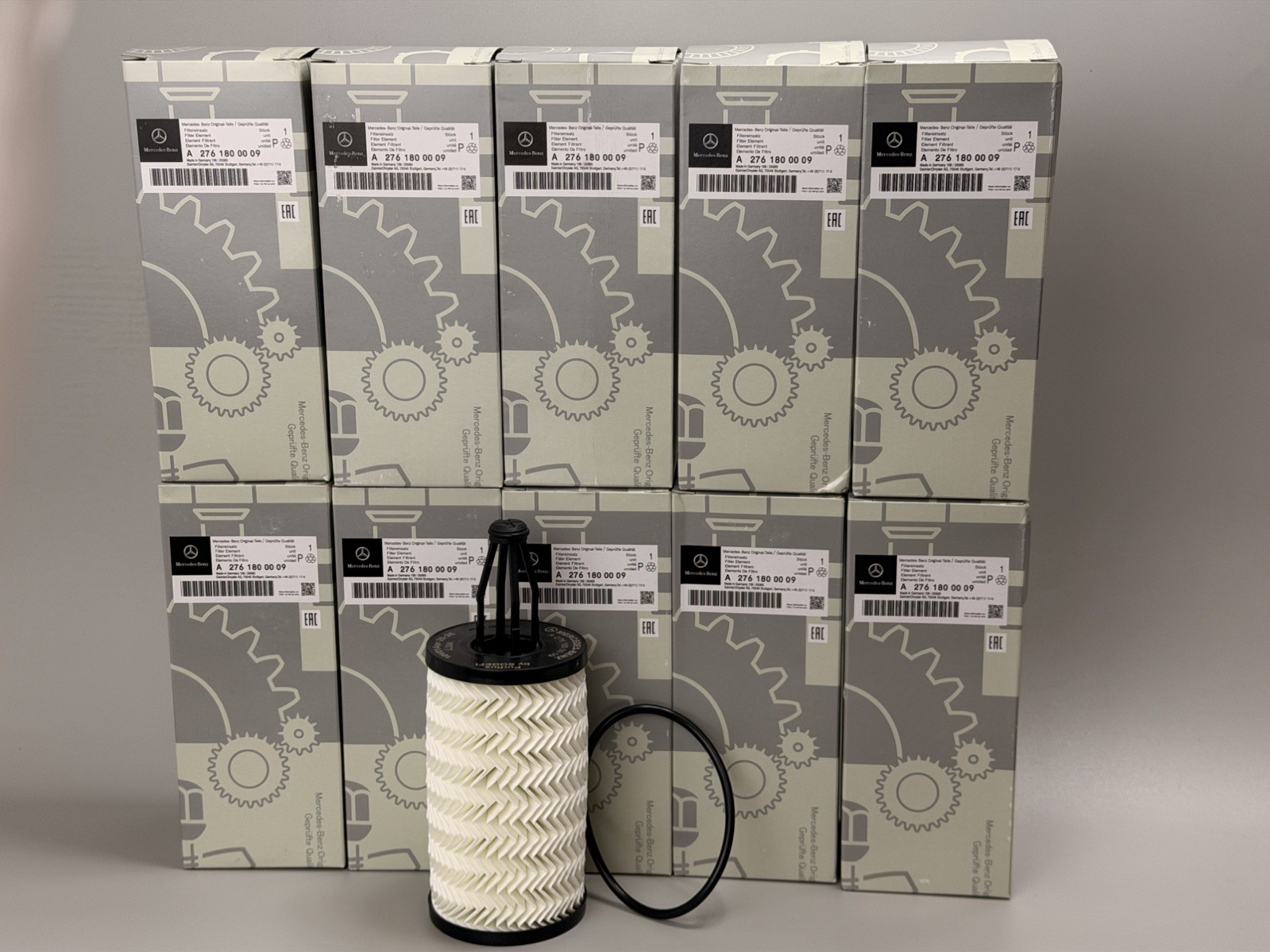 10x Mercedes Benz Genuine C CL CLS E GL GLC GLE GLK ML R S Engine Oil Filter Kit
