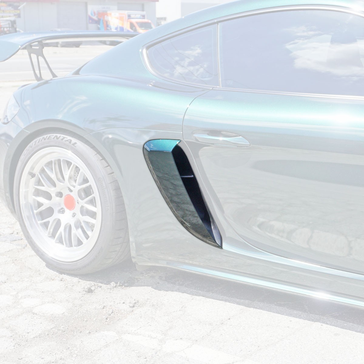 Fits 17-25 Porsche 718 Boxster Cayman GT4-Style Side Air Dam Scoop Vent (ABS)