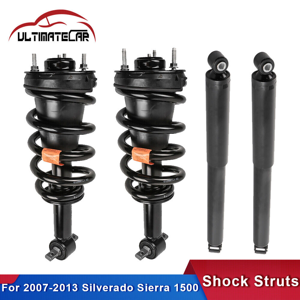 Set 4 Front+Rear Shocks Struts For 2007-2013 Chevy Silverado GMC Sierra 1500