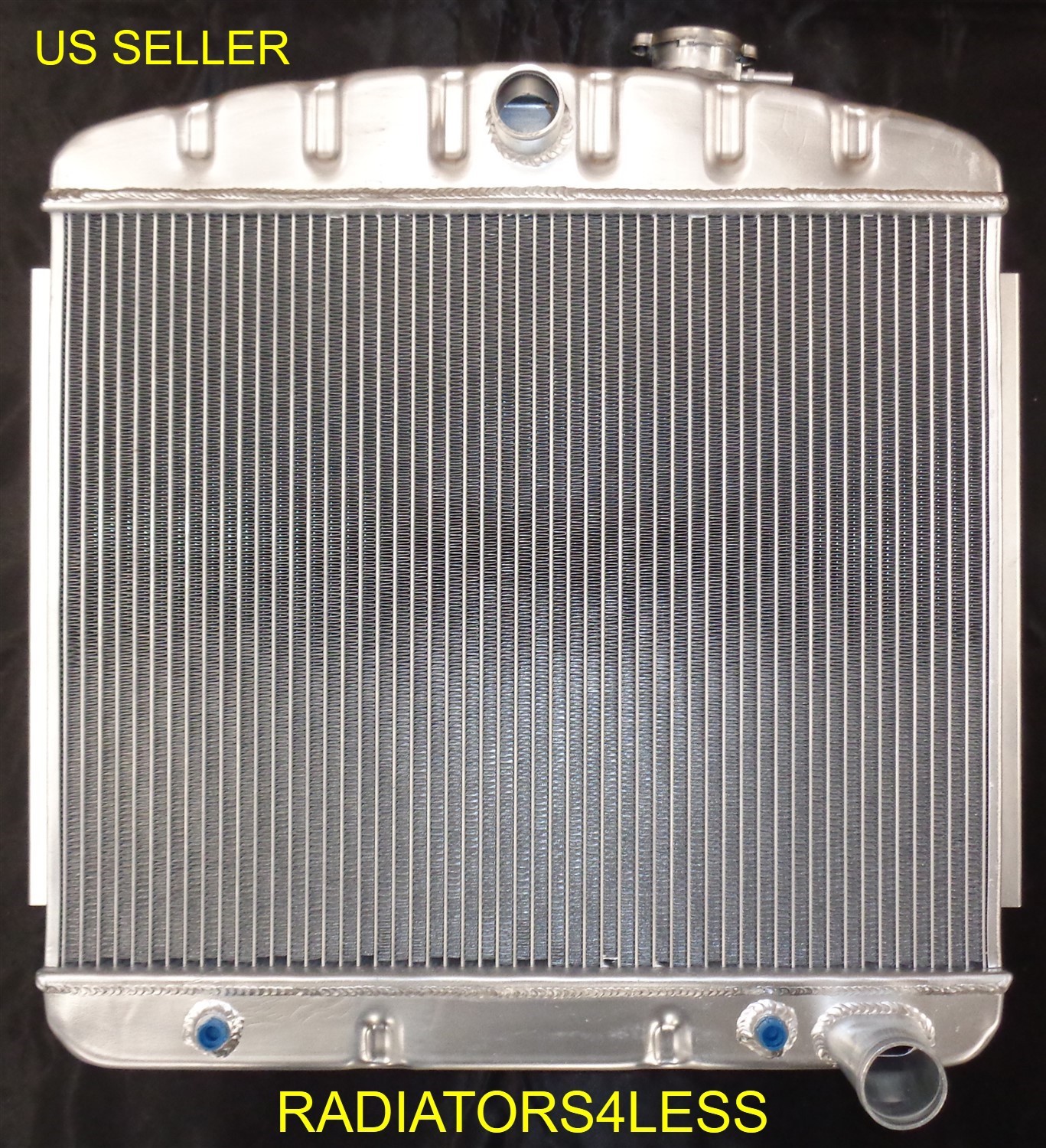 NEW 3 ROW ALL ALUMINUM RADIATOR 55 56 57 CHEVY BEL AIR STAMPED TANKS OEM LOOK V8