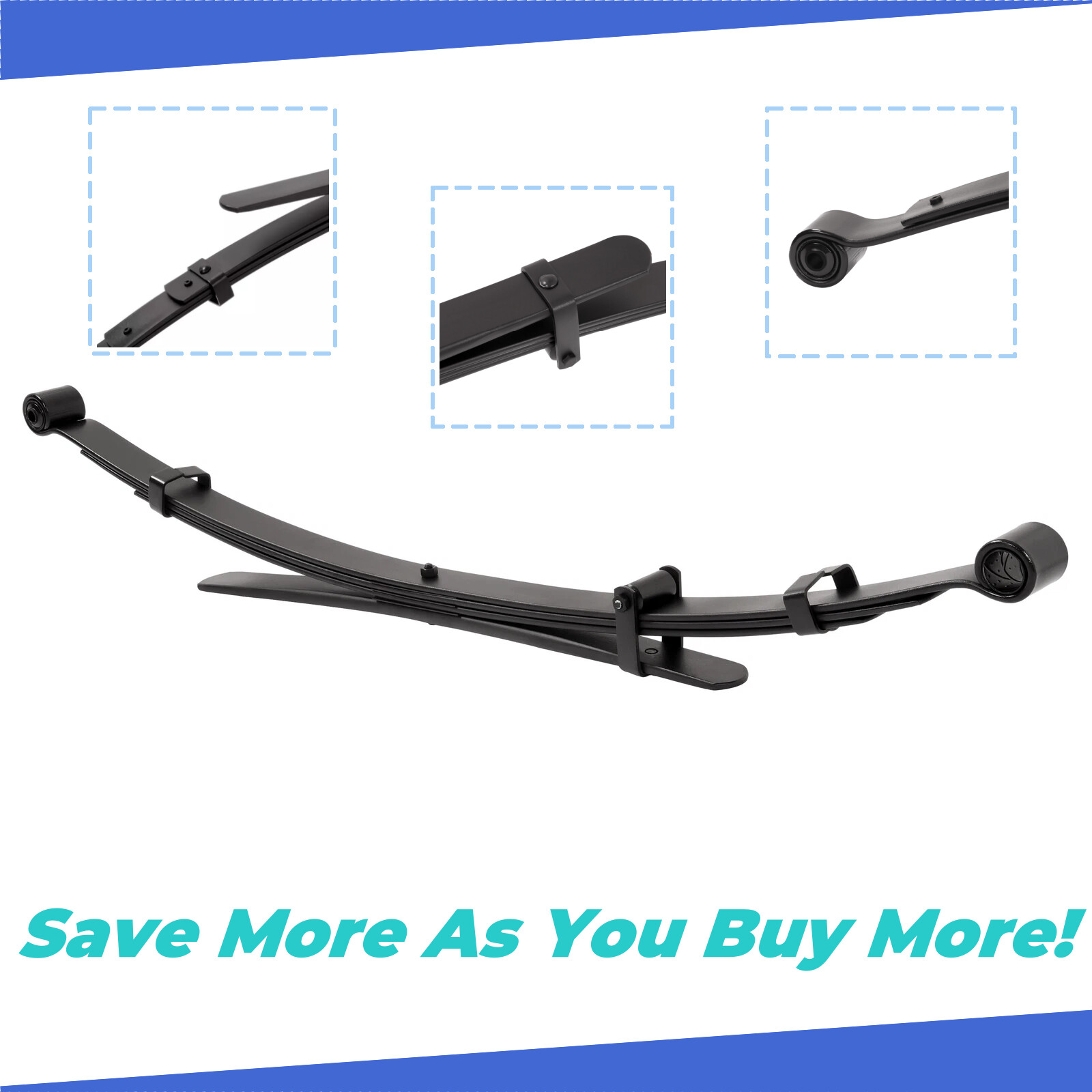 Black Steel Rear Leaf Spring For Nissan Frontier 4WD Crew Cab 2005-2018