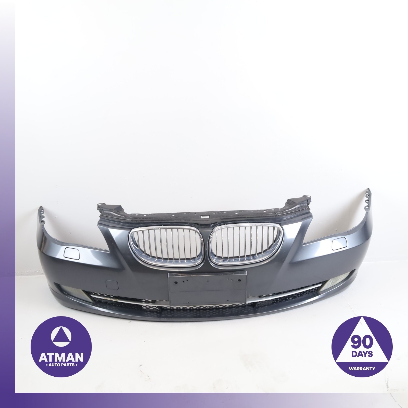08-10 BMW E60 535i 545i 550i Front Bumper Cover Panel Grey OEM 08-10 BMW E60 535i 545i 550i Front Bumper Cover Panel Grey OEM