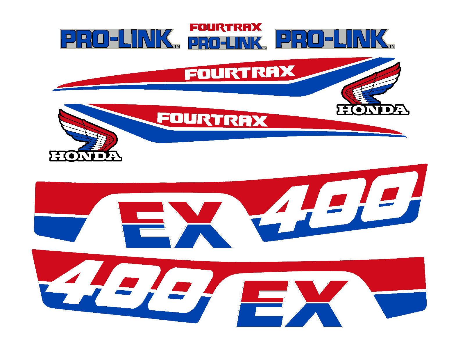 1986 Honda Trx250r 400ex style decal set, trx 250r 250r 400ex decals 1986 Honda Trx250r 400ex style decal set, trx 250r 250r 400ex decals