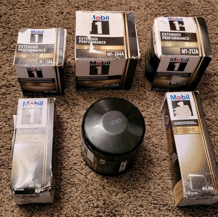 Mixed Lot Of Mobile 1 Oil Filters M1-212A M1-204A M1-110A M1C-455A M1C-456A 