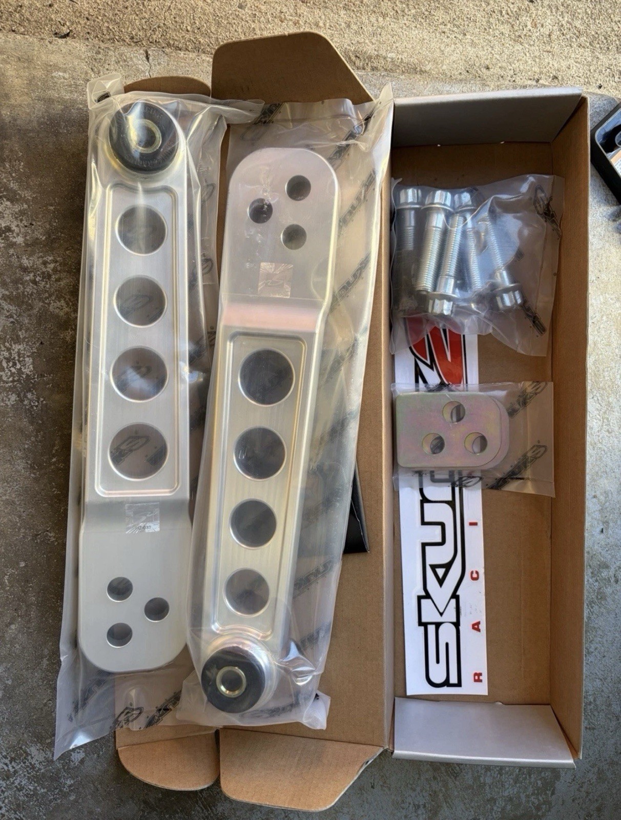 SKunk 2 Clear Anodized LCA Lower Camber Control Arms for Acura RSX & Type S New SKunk 2 Clear Anodized LCA Lower Camber Control Arms for Acura RSX & Type S New