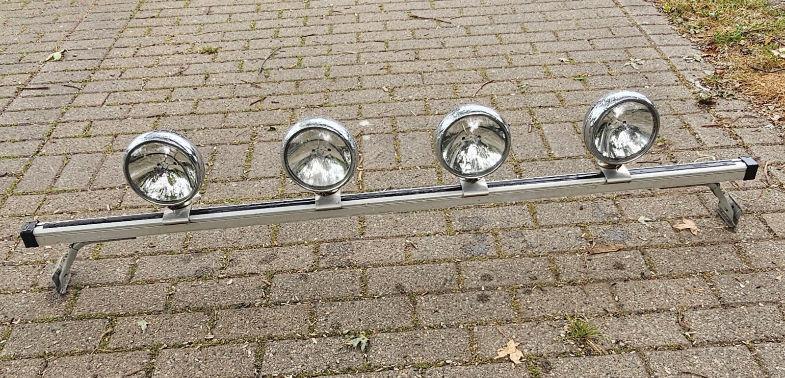 4 Vintage KC HiLites Chrome Lights mounted on a 60\