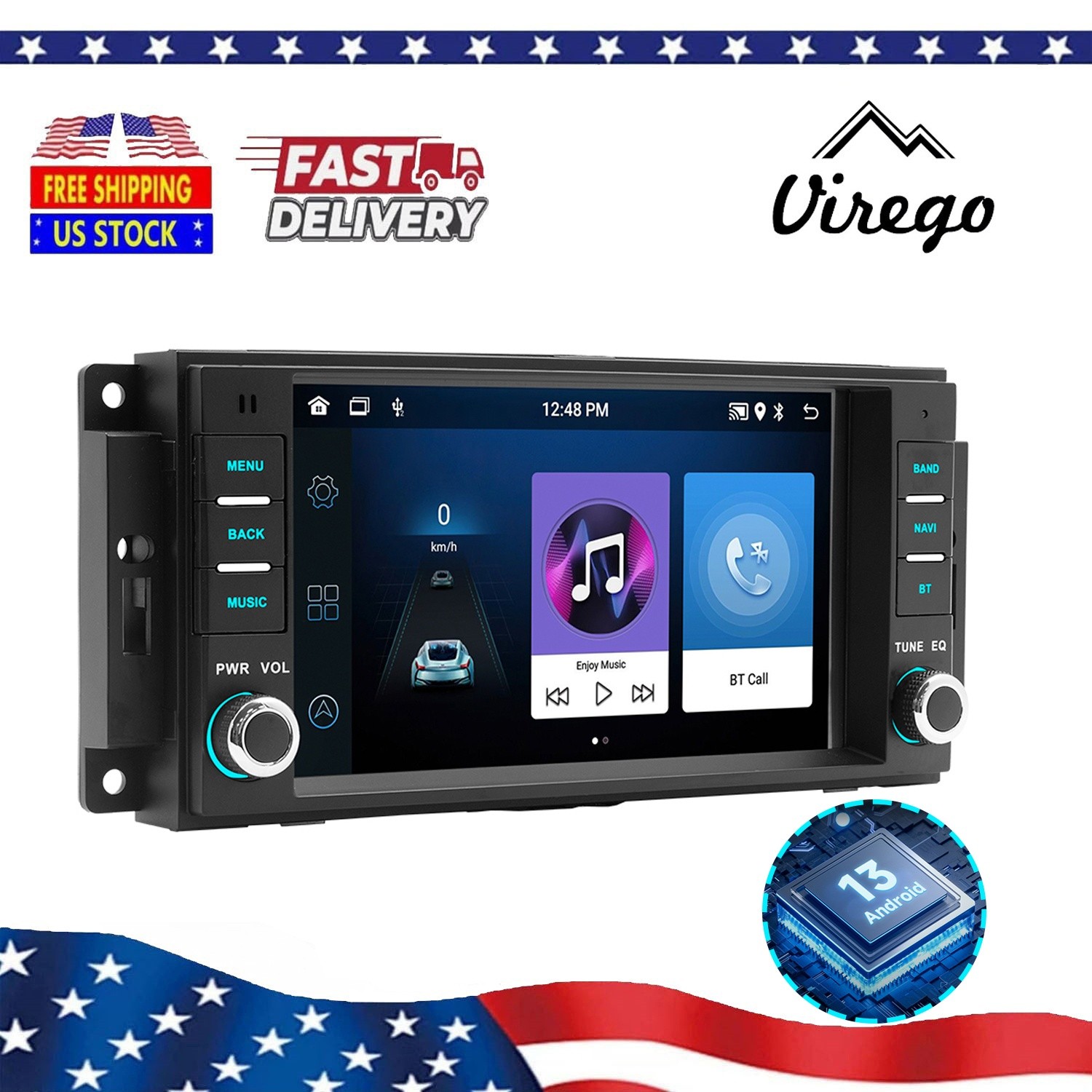 Car Radio Stereo for Jeep Wrangler 2007-2017 Android13 Apple Carplay GPS WIFI BT Car Radio Stereo for Jeep Wrangler 2007-2017 Android13 Apple Carplay GPS WIFI BT