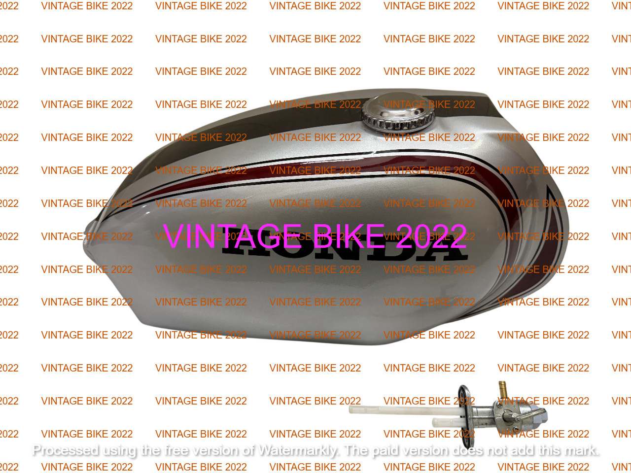 HONDA XL 250 SILVER STEEL GAS FUEL PETROL TANK 1972-77 + CAP TAP /FIT FOR