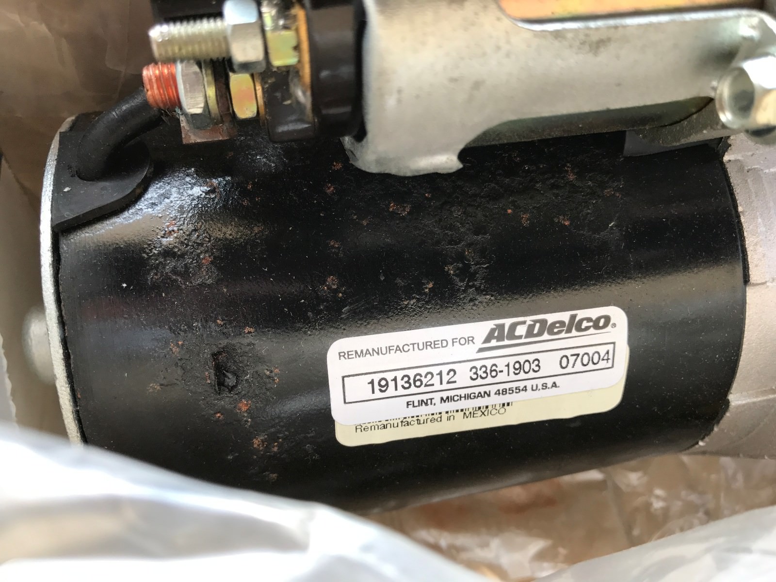 ONE AC DELCO Starter 336-1903 SAME AS GM 19136212 Re-manufactured in Mexico sale