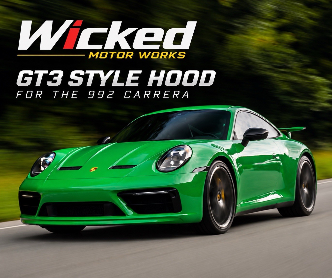 Porsche 992 GT3 style Hood For 992.1 & 992.2 Carrera