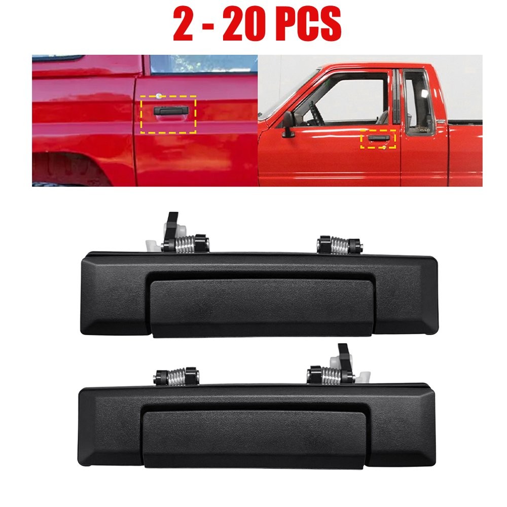 2-20 Exterior Door Handles For 1984-88 Toyota Pickup 1984-89 4Runner Front Black