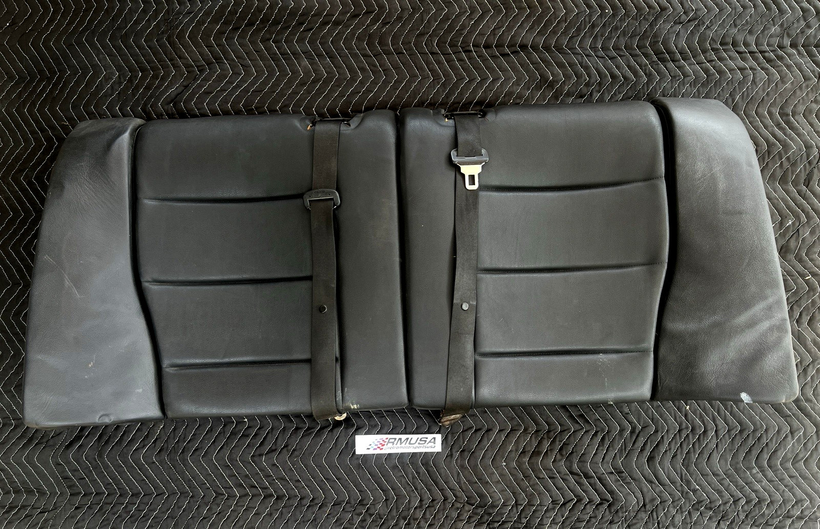 *DAMAGED* BMW E36 Folding Coupe Rear Seats Black Leather Shwarz OEM *DAMAGED* BMW E36 Folding Coupe Rear Seats Black Leather Shwarz OEM