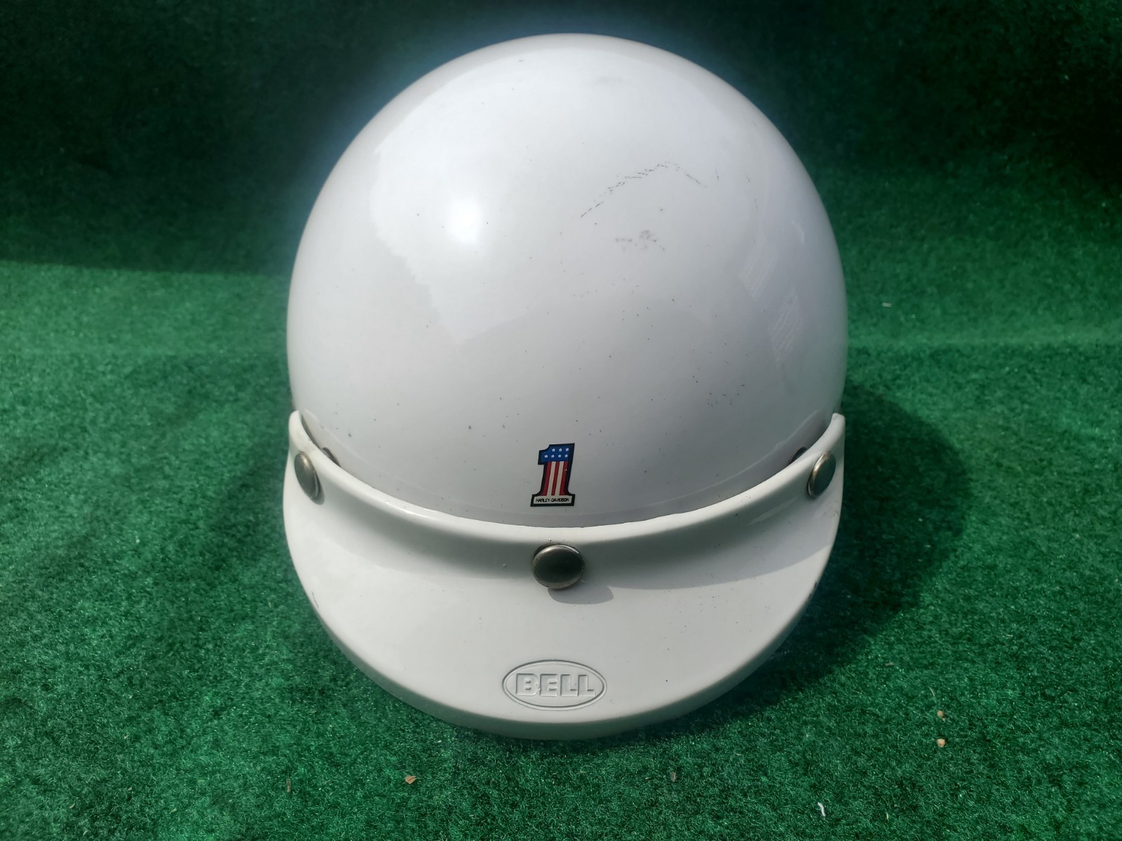 Vintage Harley Davidson  Motorcycle Helmet Shorty Bell Mchal Buco AMF G2U